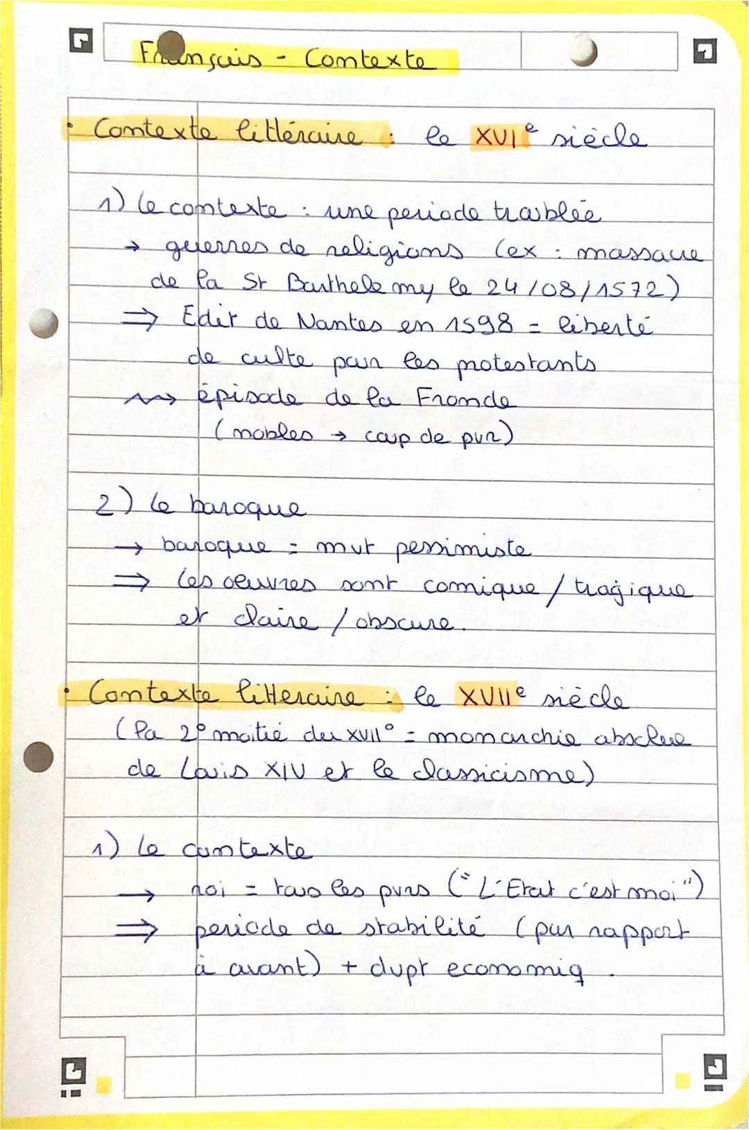 # Français - Contexte

* Contexte littéraire : le XVIe siècle

1) (e contexte : une periode troublée

→ guerres de religions (ex: massave
de