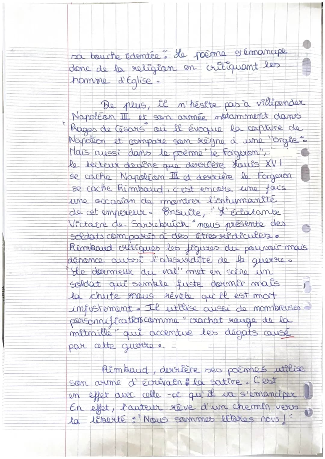 Français
Bac blanc
Très bon travail 19/20
E
"L'Homme en Rimbaud est libre"
sont les mots de Paul Verlaine lorsqu'il
décrit le jeune poète, A