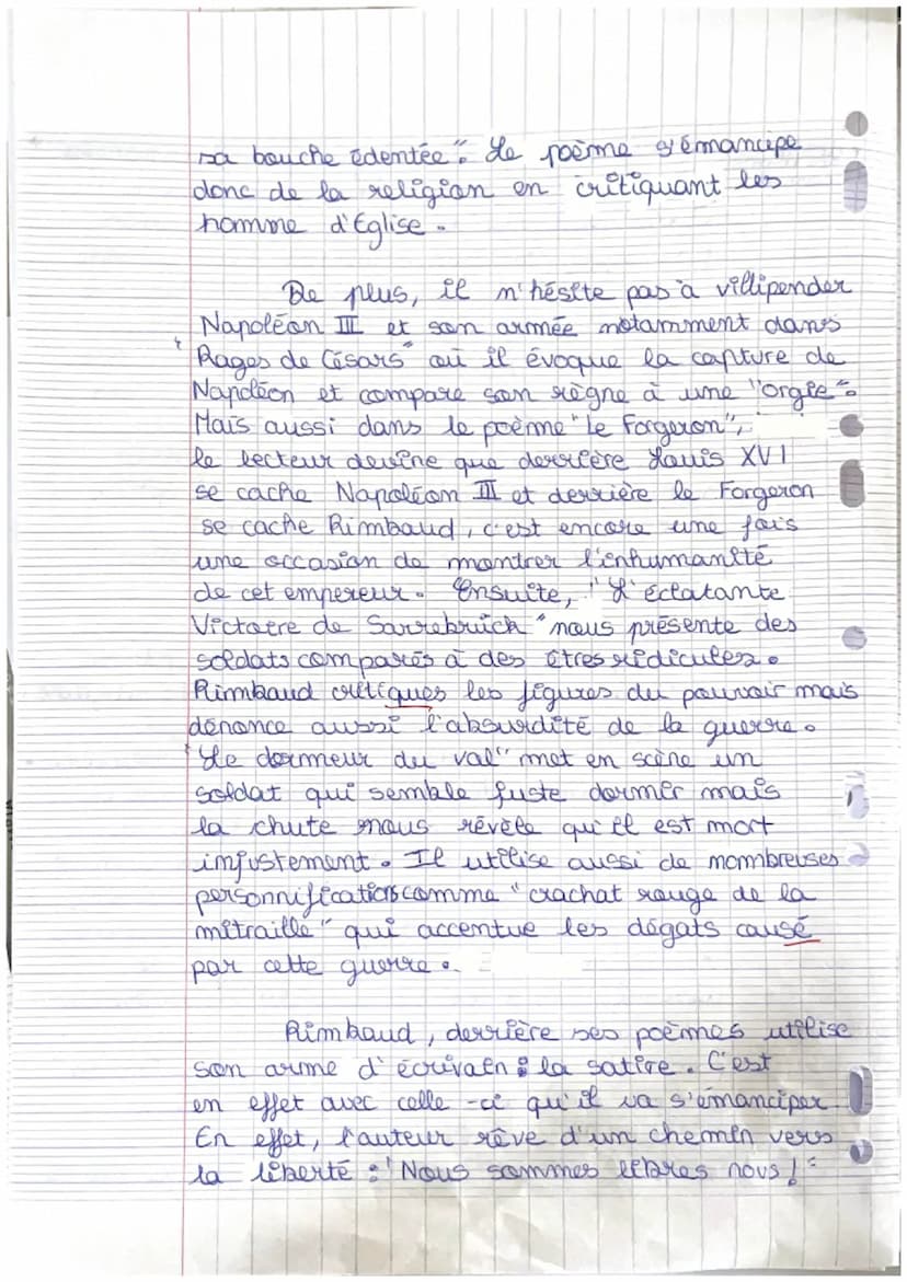 Français
Bac blanc
Très bon travail 19/20
E
"L'Homme en Rimbaud est libre"
sont les mots de Paul Verlaine lorsqu'il
décrit le jeune poète, A