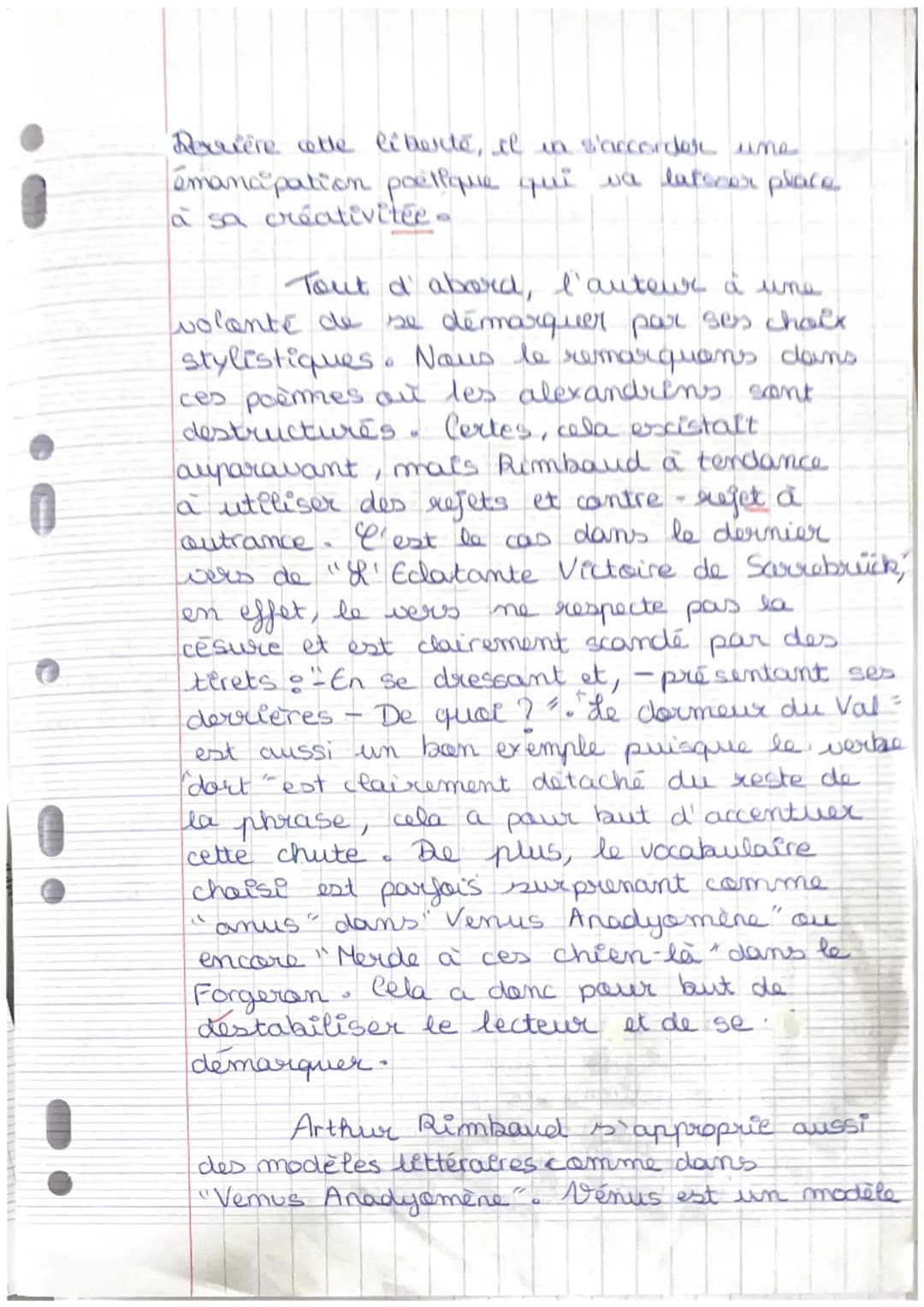 Français
Bac blanc
Très bon travail 19/20
E
"L'Homme en Rimbaud est libre"
sont les mots de Paul Verlaine lorsqu'il
décrit le jeune poète, A
