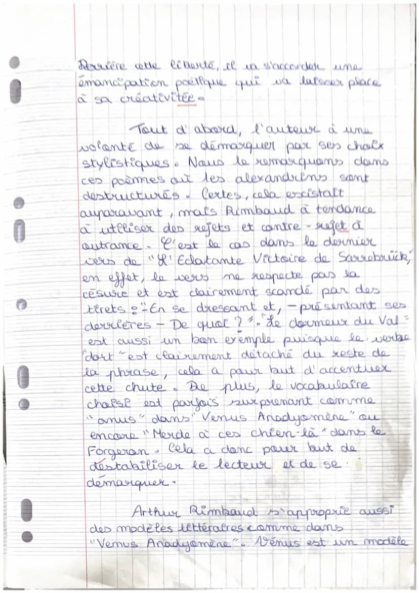 Français
Bac blanc
Très bon travail 19/20
E
"L'Homme en Rimbaud est libre"
sont les mots de Paul Verlaine lorsqu'il
décrit le jeune poète, A