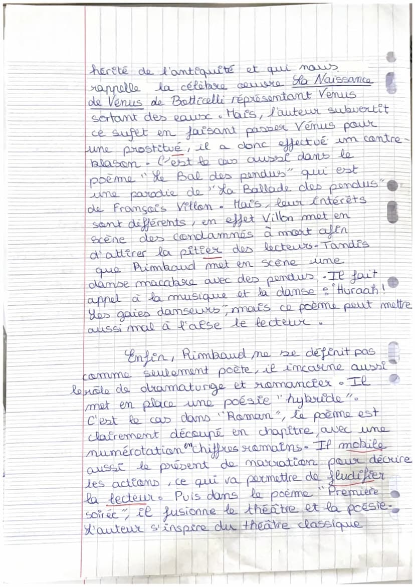 Français
Bac blanc
Très bon travail 19/20
E
"L'Homme en Rimbaud est libre"
sont les mots de Paul Verlaine lorsqu'il
décrit le jeune poète, A