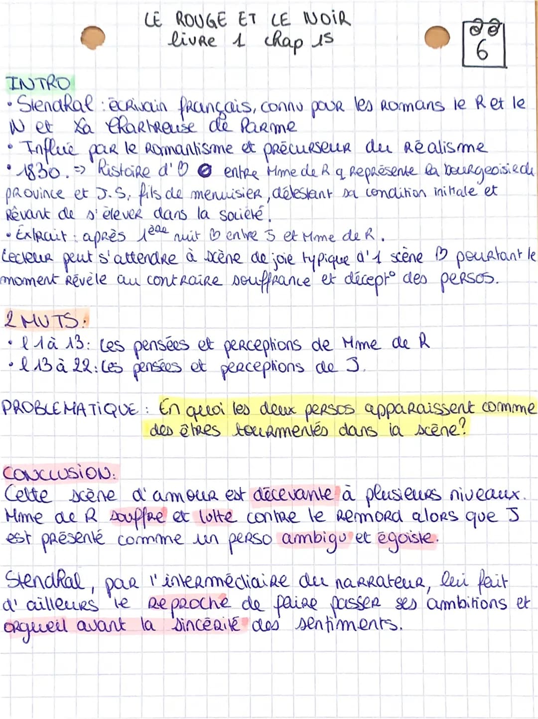 LE ROUGE ET LE NOIR
livre 1 chap 1s
INTRO
• Stendhal: écrivain français, connu pour les Romans le R et le
Net La Chartreuse de Parme
0
De
6
