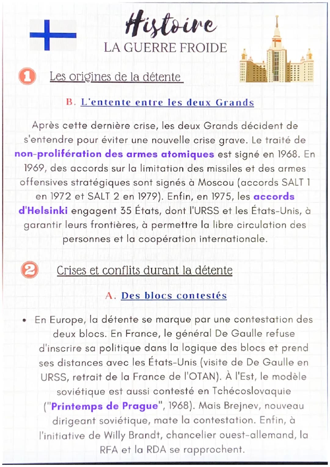 Histoire
LA GUERRE FROIDE
1 Les origines de la guerre froide
hika
A. Deux grandes puissances concurrentes
La guerre froide est unconfyit ent