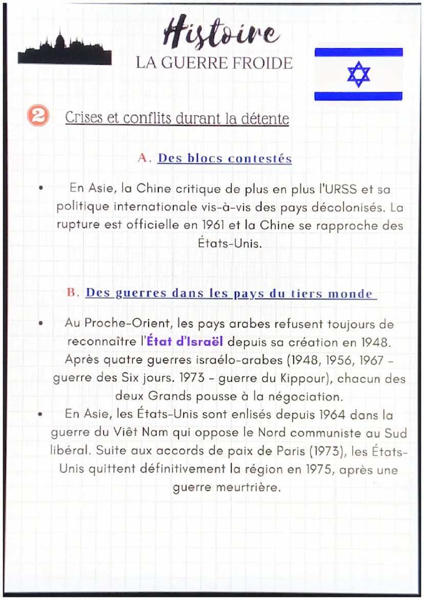 Histoire
LA GUERRE FROIDE
1 Les origines de la guerre froide
hika
A. Deux grandes puissances concurrentes
La guerre froide est unconfyit ent
