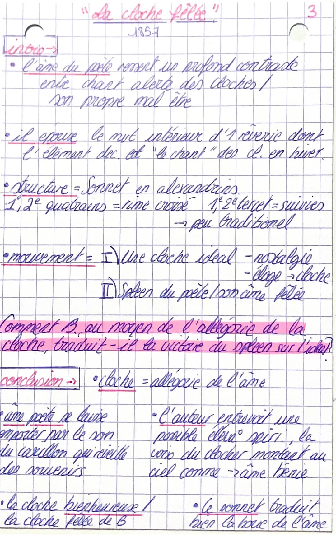 "La cloche fêlée "
1857
inowo-
l'ame du pèle rement un profond contraste
entre chant alerte des cloches /
son propre mal être
3
• it epouse 