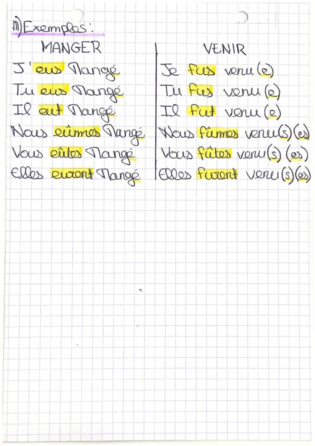 # PASSE ANTERIEUR

Le passé antérieur est un temps composé
de l'indicatif.

1) La Formation du passé antérieur

Le passé antérieur est formé