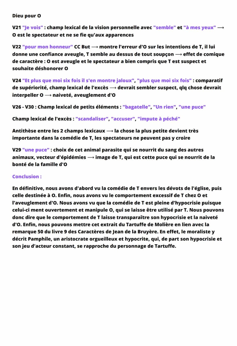 FICHE DE RÉVISION - LE TARTUFFE,
MOLIERE, ACTE 1, SCENE 5
Introduction :
Le Tartuffe ou l'Imposteur est une pièce de théâtre écrite par le d