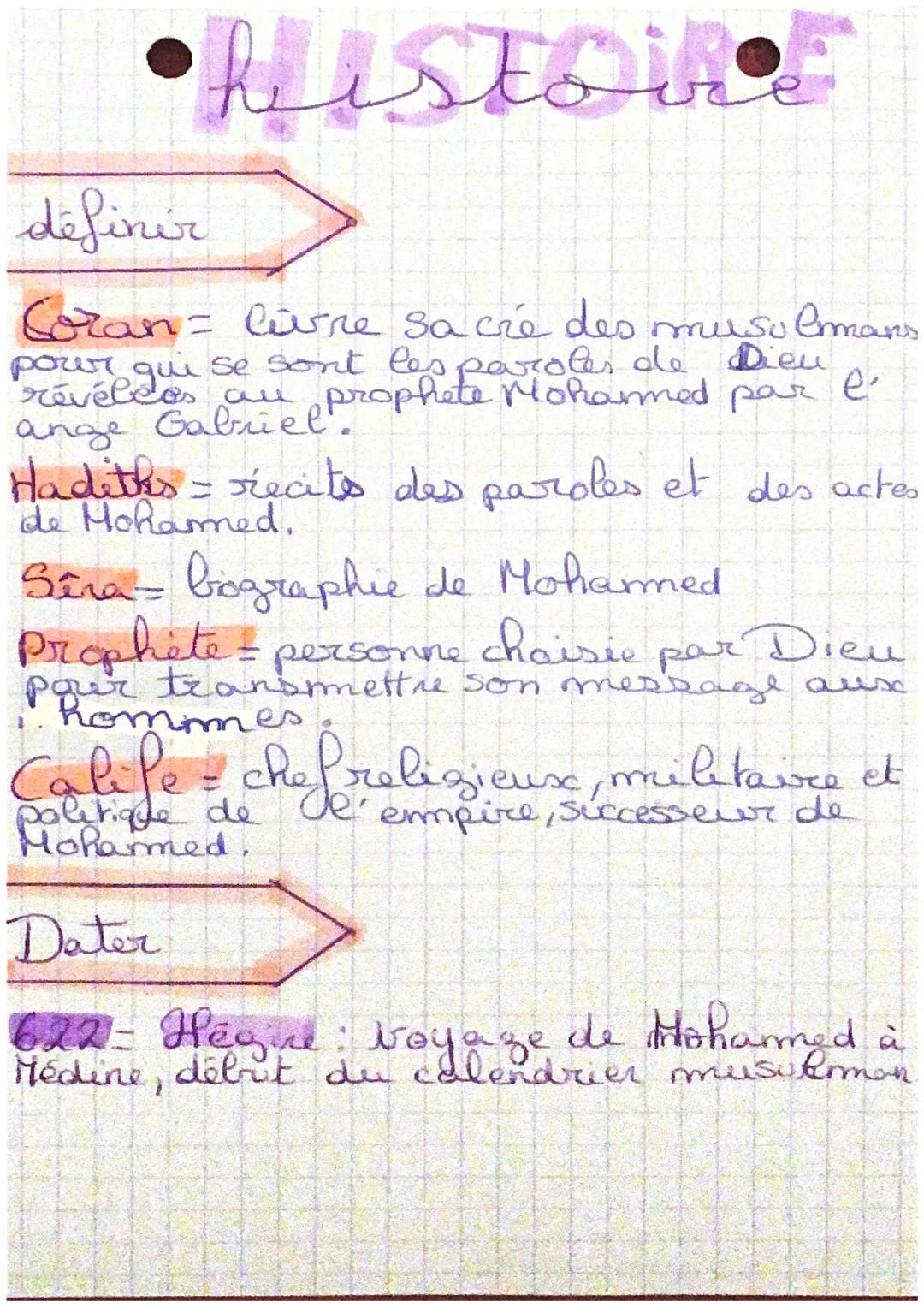 •Rustoin
definir
Coran = livre sacré des musulmans
Dieu
rével que se sont les paroles de
all prophete Mohammed par
ange Gabriel.
Hadiths = r