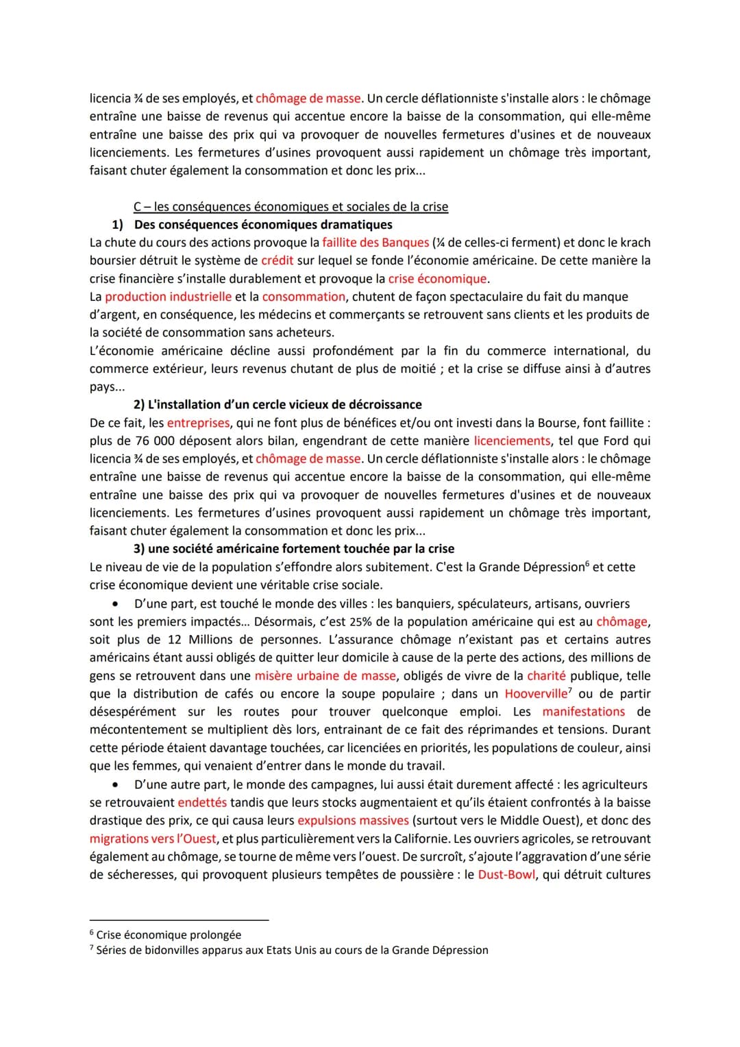 CHAPITRE 1- L'impact de la crise de 1929: déséquilibres économiques
et sociaux
Comment la crise de 1929 bouleverse t'elle les économies et s