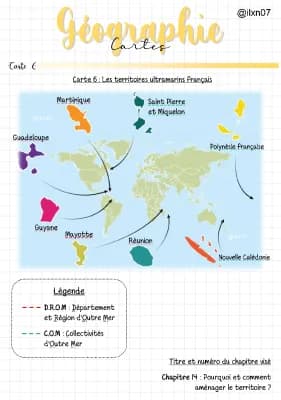 Know CARTE Les territoires ultramarins français (D.R.O.M et C.O.M) thumbnail