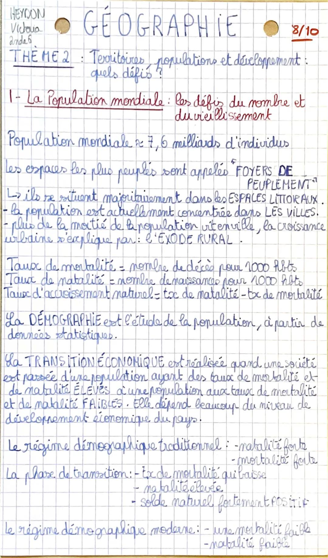 Comprendre la transition démographique et la croissance urbaine