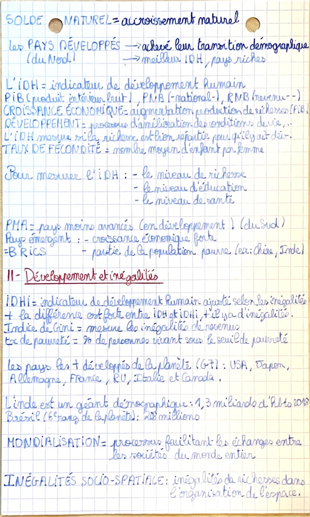 HEYDON
Victoria
ande
GEOGRAPHIE
:
THEME 2 Territoires populations et développement :
quels défis?
8/10
●
1- La Population mondiale: les défi