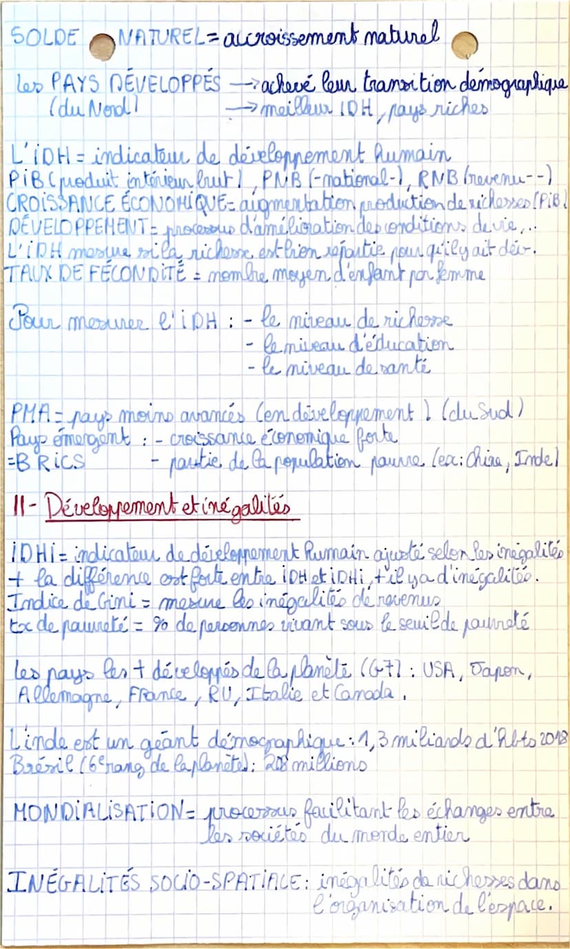 HEYDON
Victoria
ande
GEOGRAPHIE
:
THEME 2 Territoires populations et développement :
quels défis?
8/10
●
1- La Population mondiale: les défi