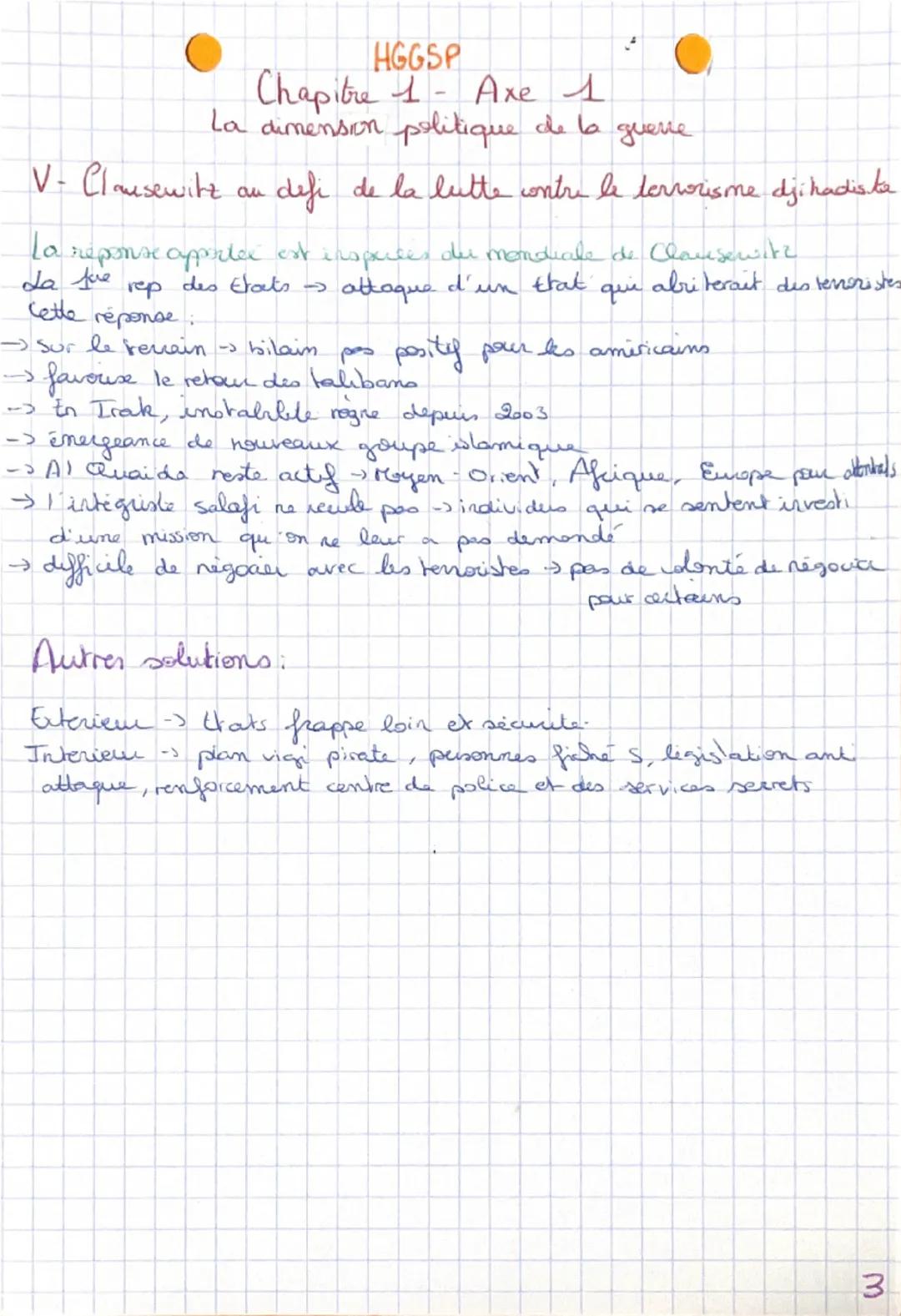 HGGSP
Chapitre 1 - Axe 1
La dimension politique de la guerre
I-la guerre de 7 ans illustre -t-elle la théorie de la guerre
de Clausewitz?
- 