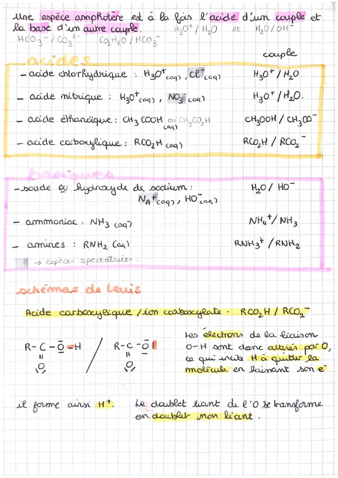 # Transformations acide -
base (1)

• Le pH: grandeur sans unité

$PH = -log (\frac{[H_30^+]}{C_0})$

mol/L

$0<pH<7$ acide
$PH = 7$ meutre

