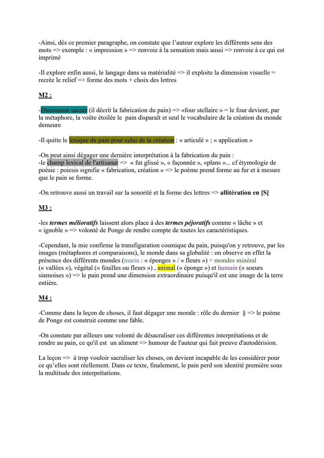 Extrait << Le Pain », de Francis Ponge
.La surface du pain est merveilleuse d'abord à cause de cette impression quasi panoramique
qu'elle do