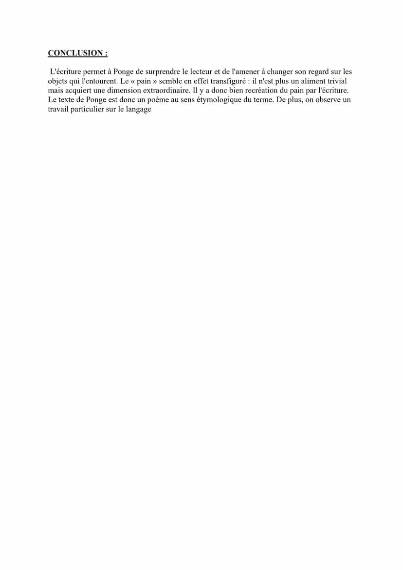 Extrait << Le Pain », de Francis Ponge
.La surface du pain est merveilleuse d'abord à cause de cette impression quasi panoramique
qu'elle do