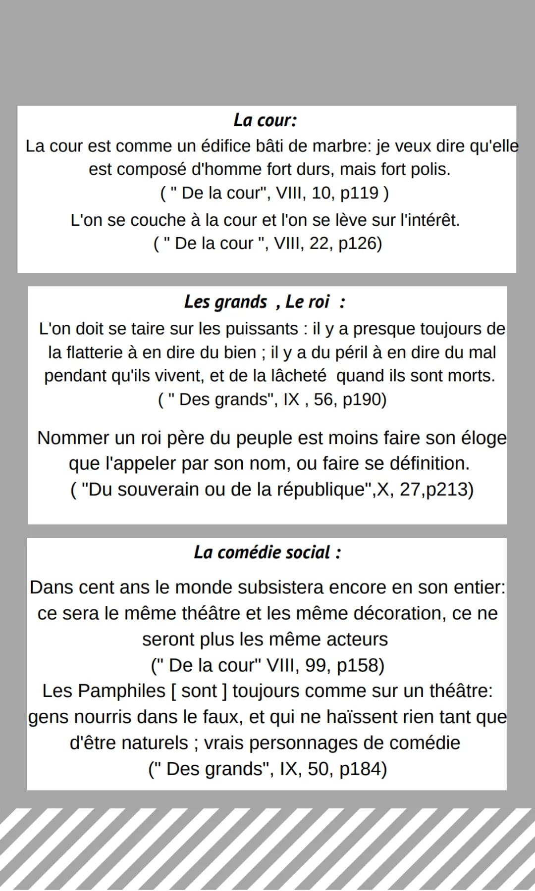 CITATION
LES CARACTÈRES DE LA BRUYÈRES
L'art de vivre en société :
"Il y a parler bien, parler aisément, parler juste, parler à propos ."
("