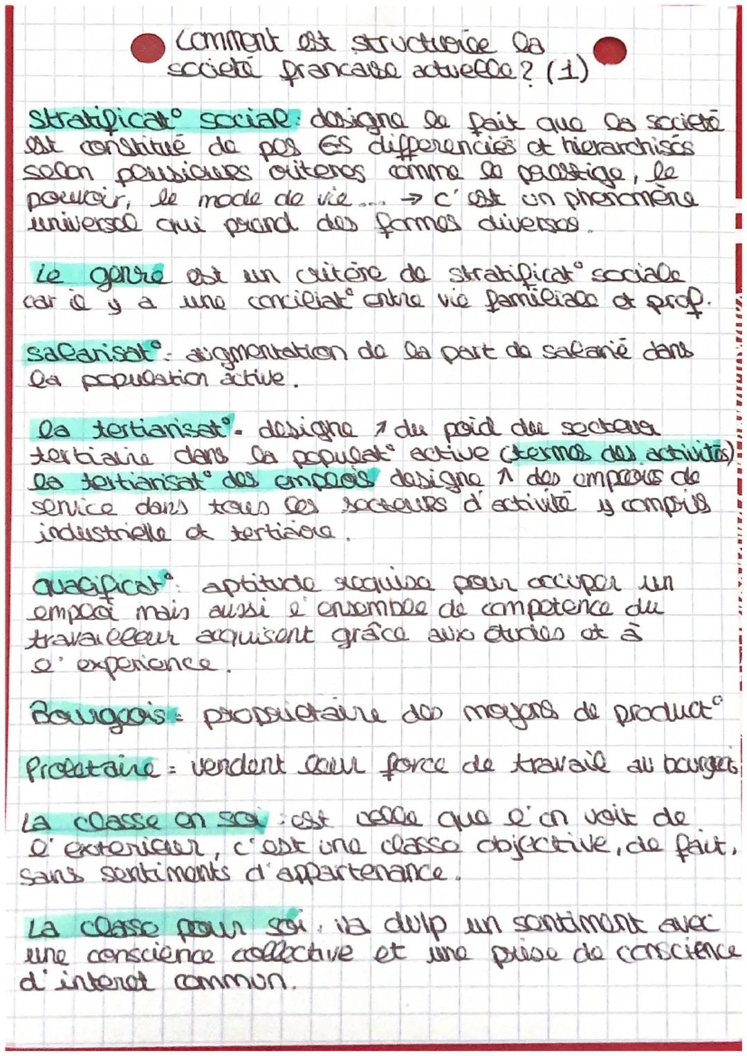 Comment est structuoice Da
societo prancaise actuelle? (1)
Stratificat social designe le fait que as società
est constitué de pos ES differe