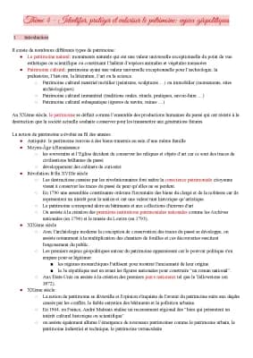 Know LE PATRIMOINE - Thème 4: Identifier,  protéger et valoriser le patrimoine: enjeux géopolitiques - Cours thumbnail