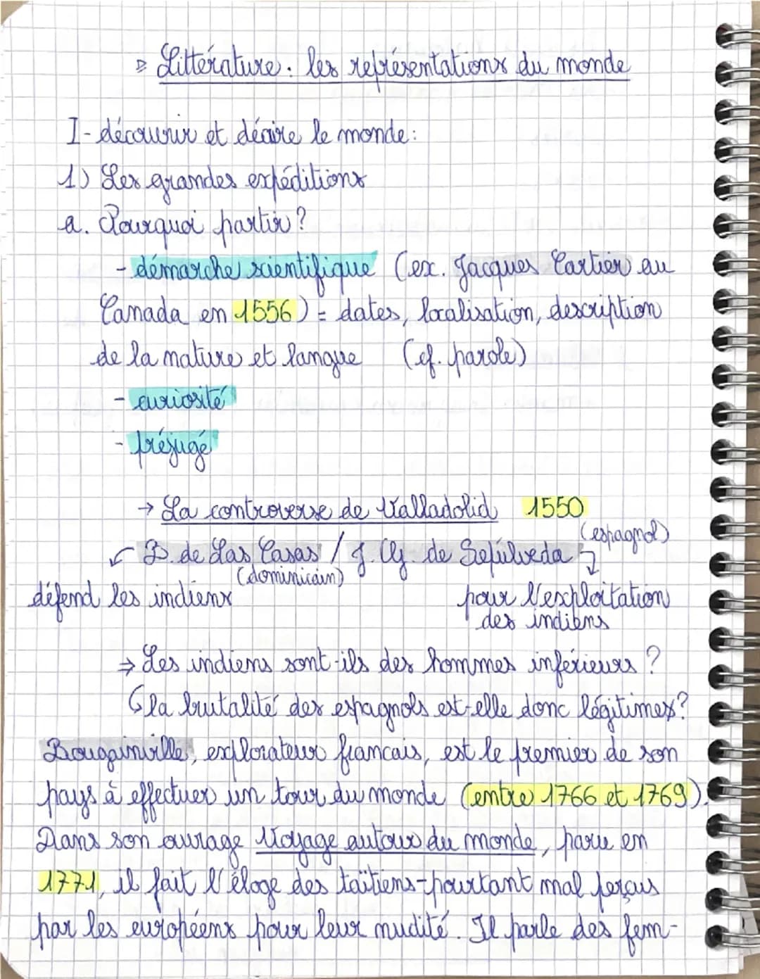 > Littérature : les représentations du monde
I-découvrir et déaire le monde:
1) Les grandes expéditions
a. Pourquoi partir?
- démarche scien