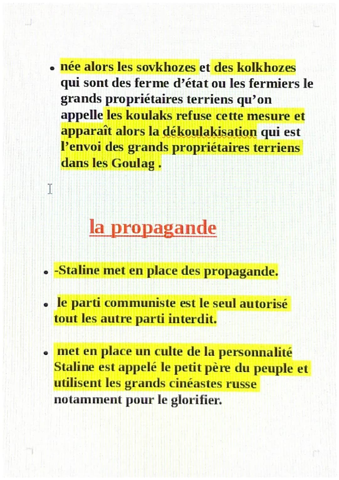 Régime totalitaire
Démocratie et fragile
1 STALINE
STALINE: chef unique de l'urss
2 DATE
1924-1953: Saline au pouvoir
1924: Saline décide qu