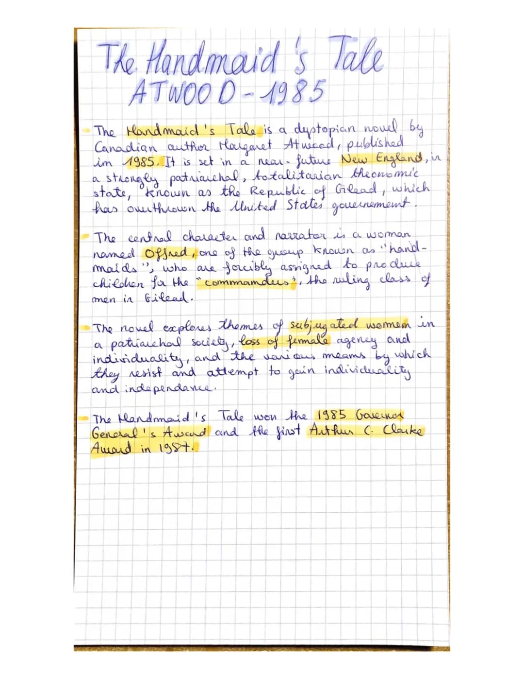 Résumé et Analyse de La Servante écarlate (The Handmaid’s Tale)