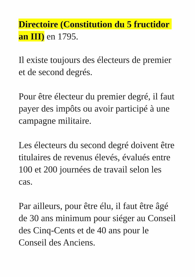 La conquête progressive
du droit de vote
Quelques grandes dates jalonnent la
généralisation du droit de vote,
aboutissant par étapes au suff