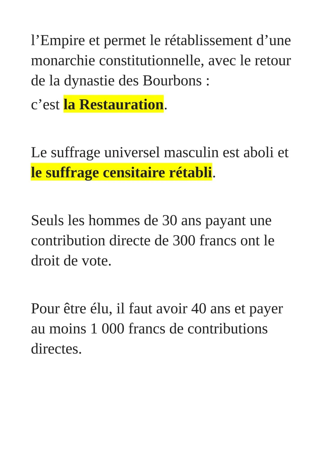 La conquête progressive
du droit de vote
Quelques grandes dates jalonnent la
généralisation du droit de vote,
aboutissant par étapes au suff