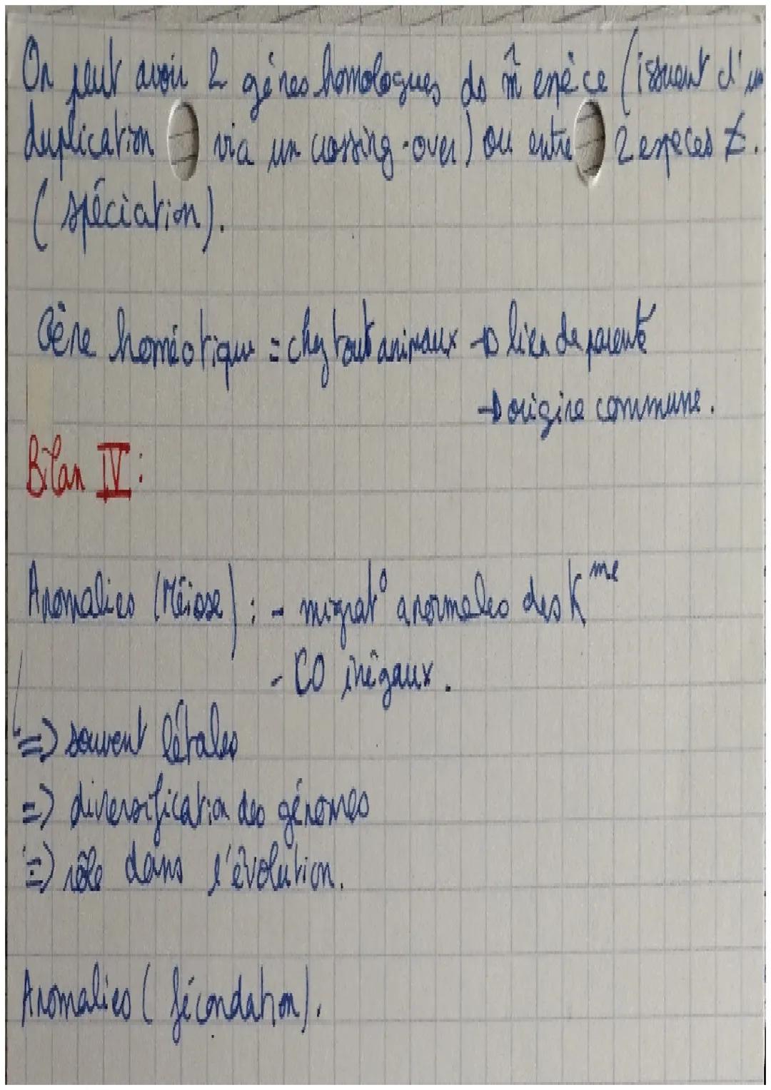 Th. 1.A
S.V.T'
I. La conservation des génomes: stabilité génétique et évolution clonal
Clone cellulaire : toutes les e issues d'un clone son