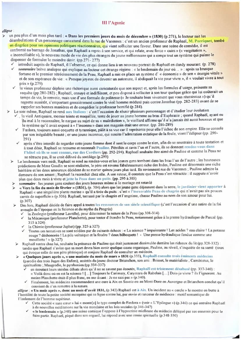 Chronologie du récit de La Peau de chagrin
Un soir et une nuit: (I et II) << Vers la fin du mois d'octobre dernier » (1830)
I Le Talisman
➤ 