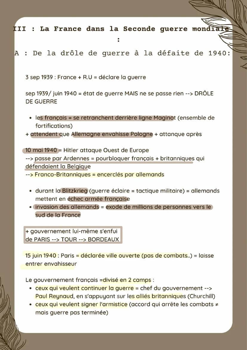 Histoire
INTRO:
Chapitre 3
LA SECONDE GUERRE
MONDIALE
2nd guerre mondiale = confit d'une ampleur
inégalée à cause de la violence qu'elle a d