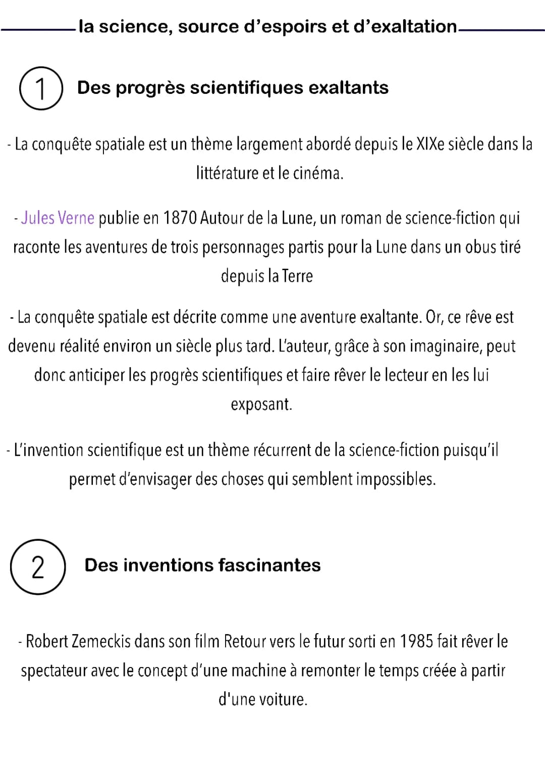 la science, source d’espoirs et d’exaltation 