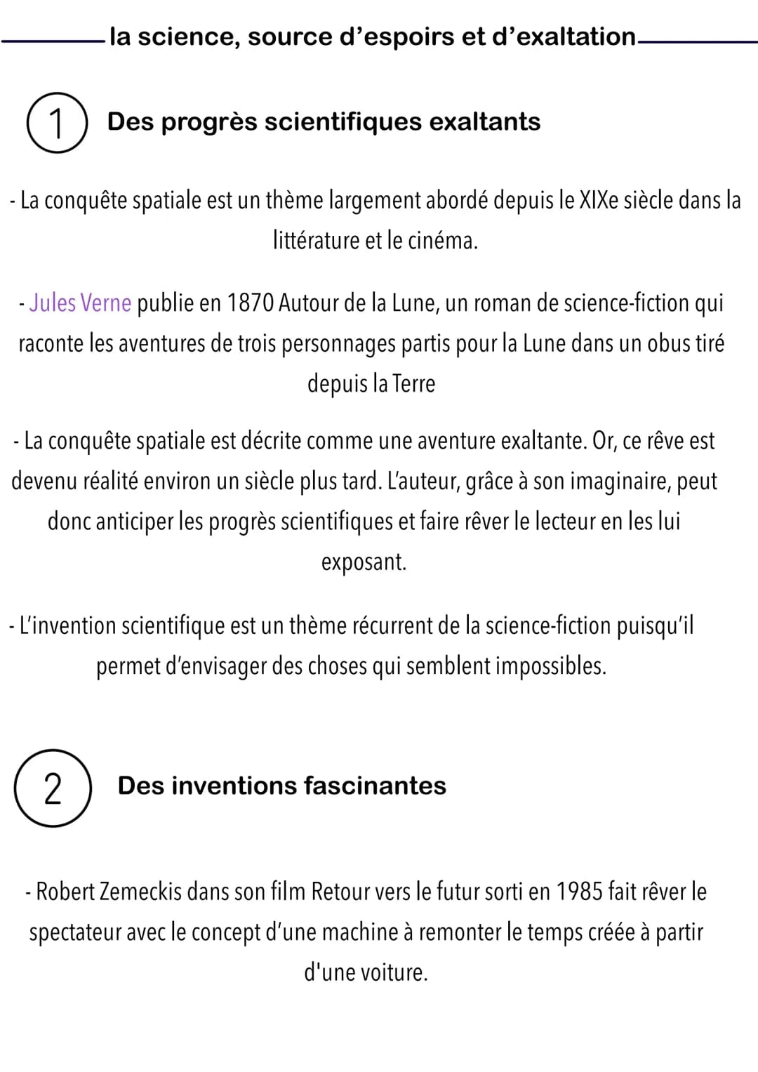 ·la science, source d'espoirs et d'exaltation-
1 Des progrès scientifiques exaltants
- La conquête spatiale est un thème largement abordé de