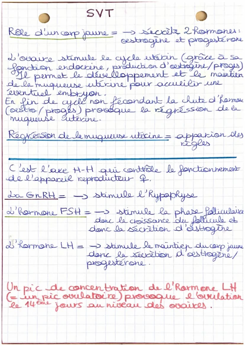 SVT
Chapitre 2:
Rôle des testicules
(une hormone)
-> sécrétion de testostérone
- production de spermatozoide
(dans les tubes séminifaires)
R