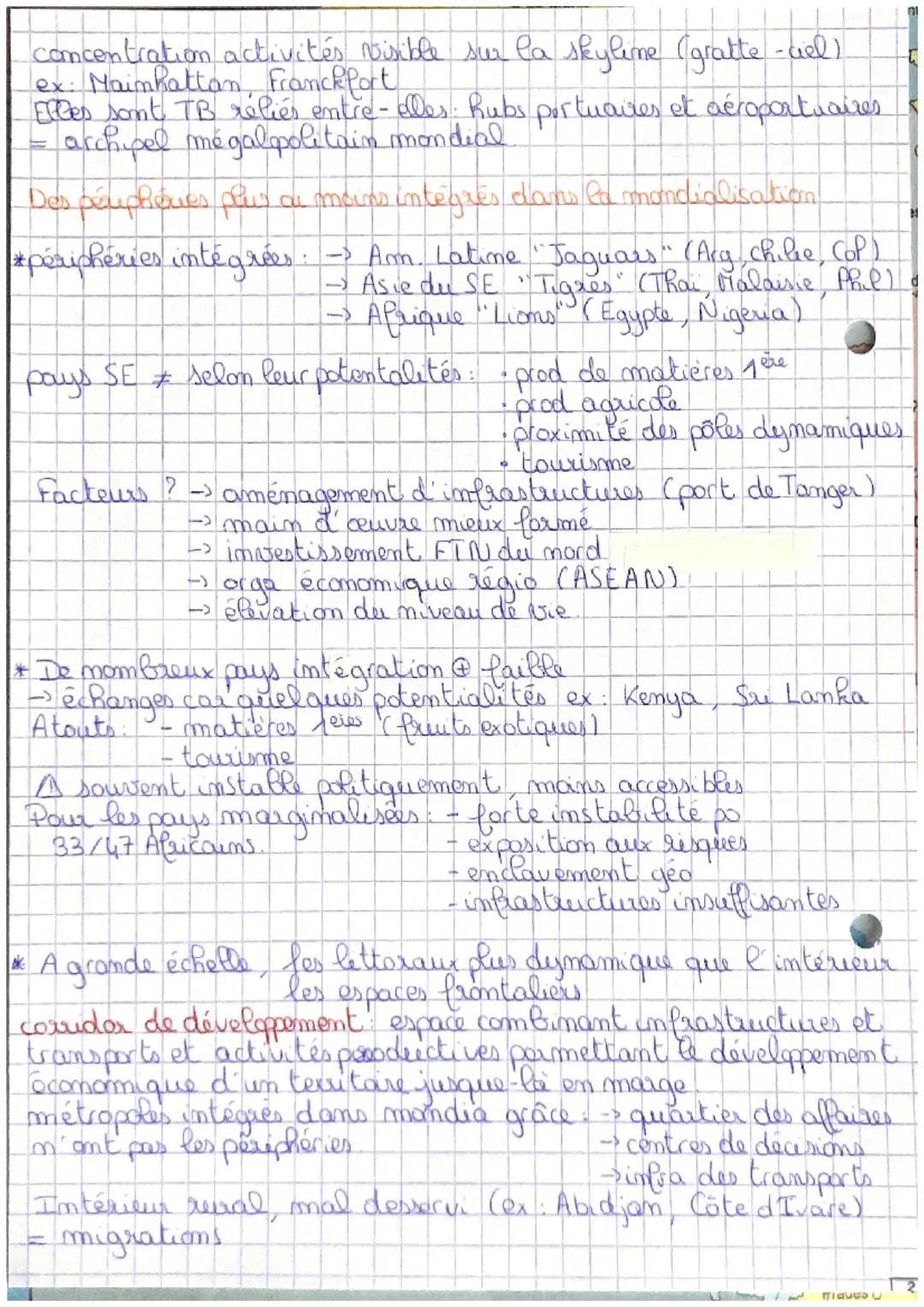# chap 1

Des teu taires inégalement
intégrés dans la mondialisation

Géo Term

mondialisation, mise en relation crassante des tautares qui 