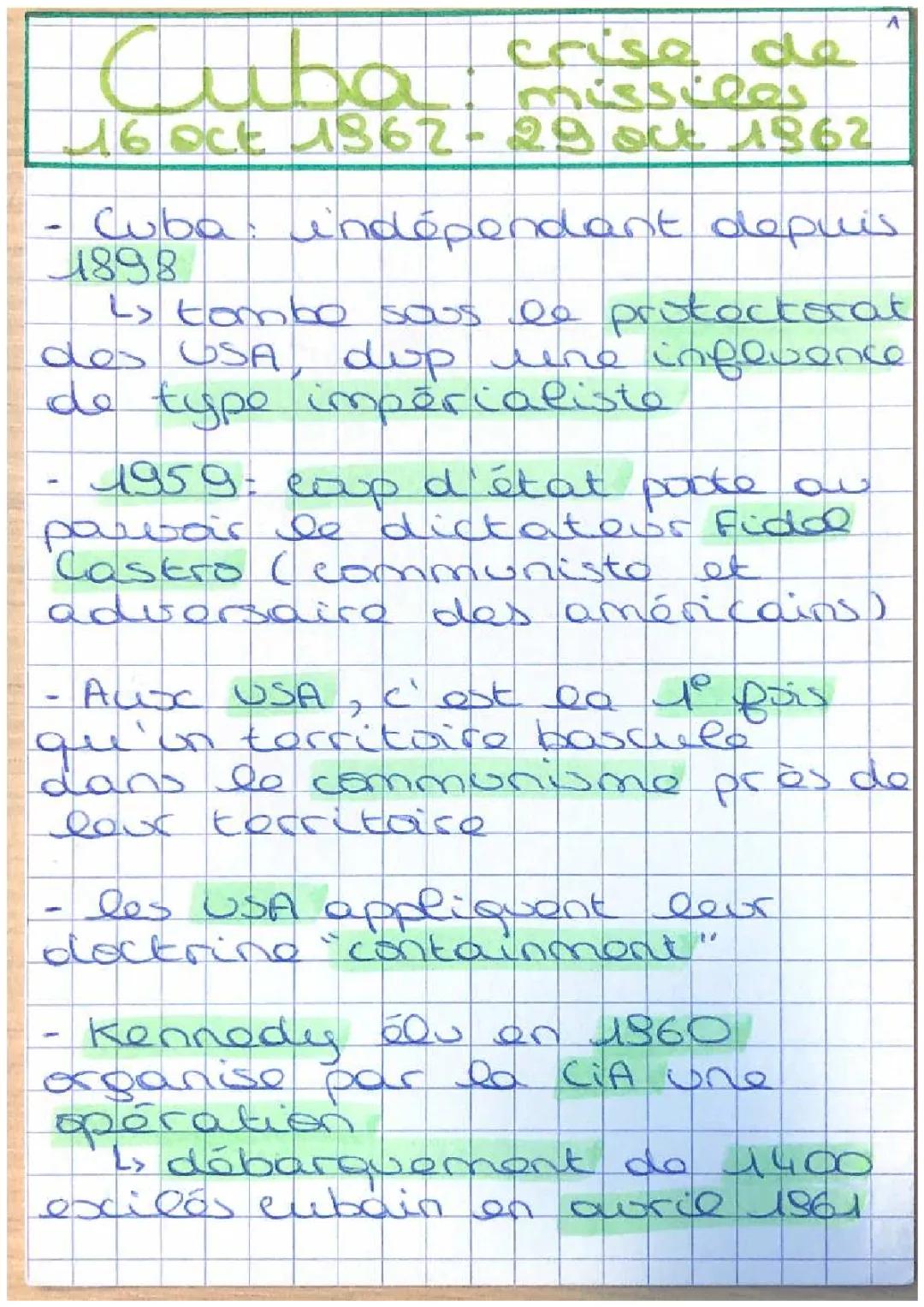 La Crise de Missiles à Cuba : Un Épisode Clé de la Guerre Froide