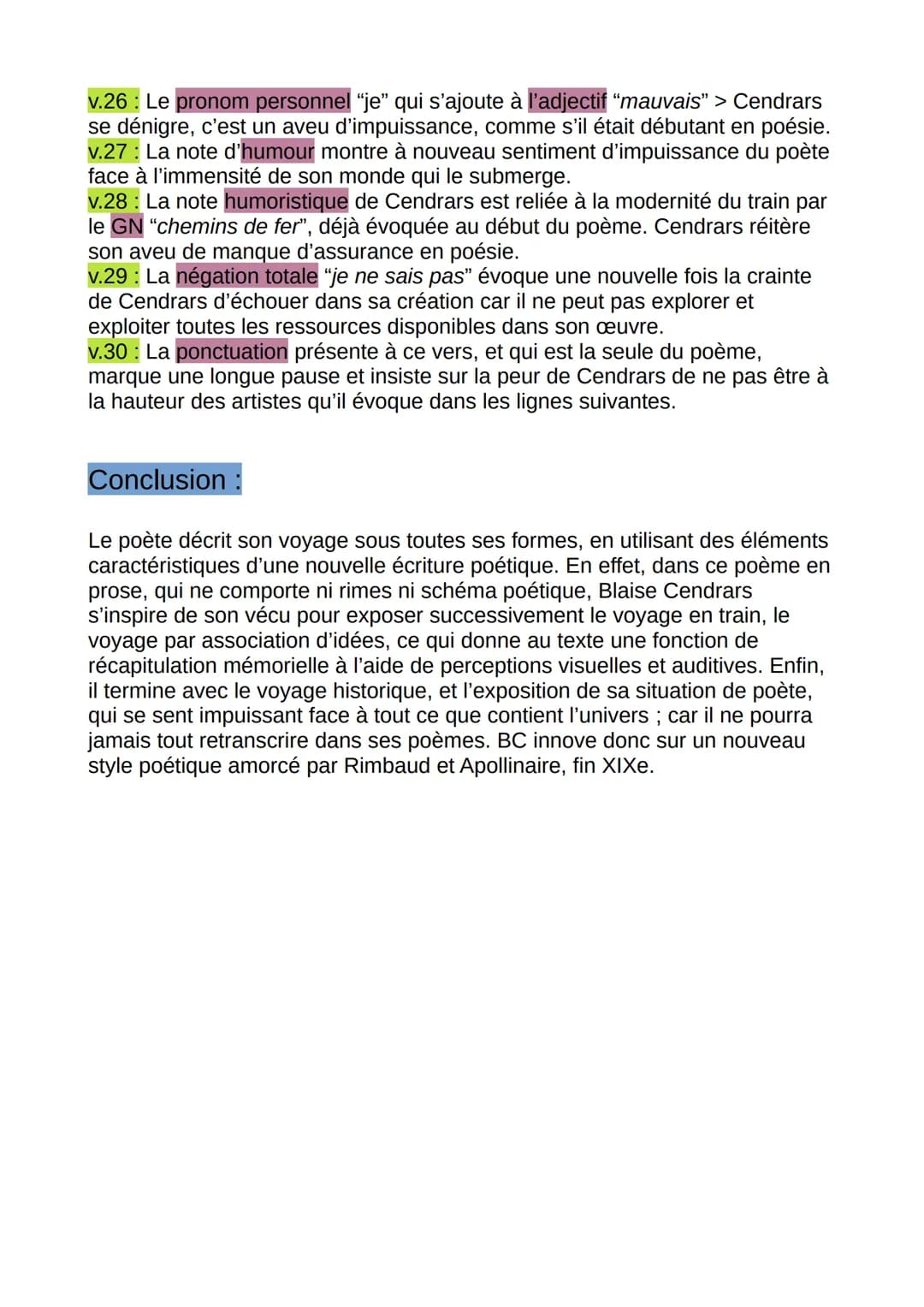 La prose du Transsibérien de
Introduction
La prose du Transsibérien et de la petite Jehanne de France est une œuvre
sur l'aventure et le voy