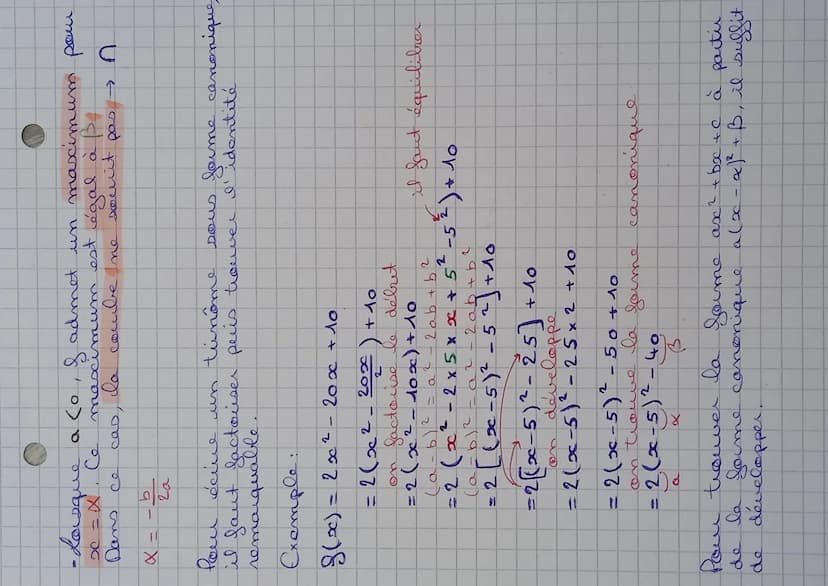 PREMIERE
SECOND DEGRE
A Résolution.
A=b²-4ac
-Sidlo
n'a
Si A
X=
-
2
3-forme
(06)8
pas
- Si D = 0, l'équation a
b
x=
La
pour
Dans
- b ± √ A
2