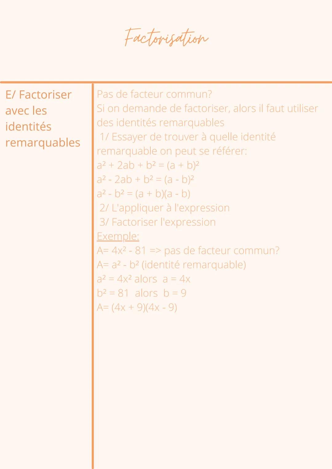 A/ La
simplification
sans
parenthèses
B/ La
simplification
avec des
parenthèses
Prérequis
Méthode:
-Trier les termes et les additionner pour
