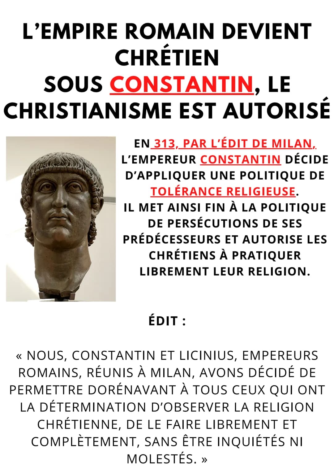 CHRÉTIENS ET
CHRISTIANNISME DANS
L'EMPIRE ROMAIN
Histoire - 6ème
Introduction :
Du le au Ille siècle, les chrétiens
sont victimes de plusieu