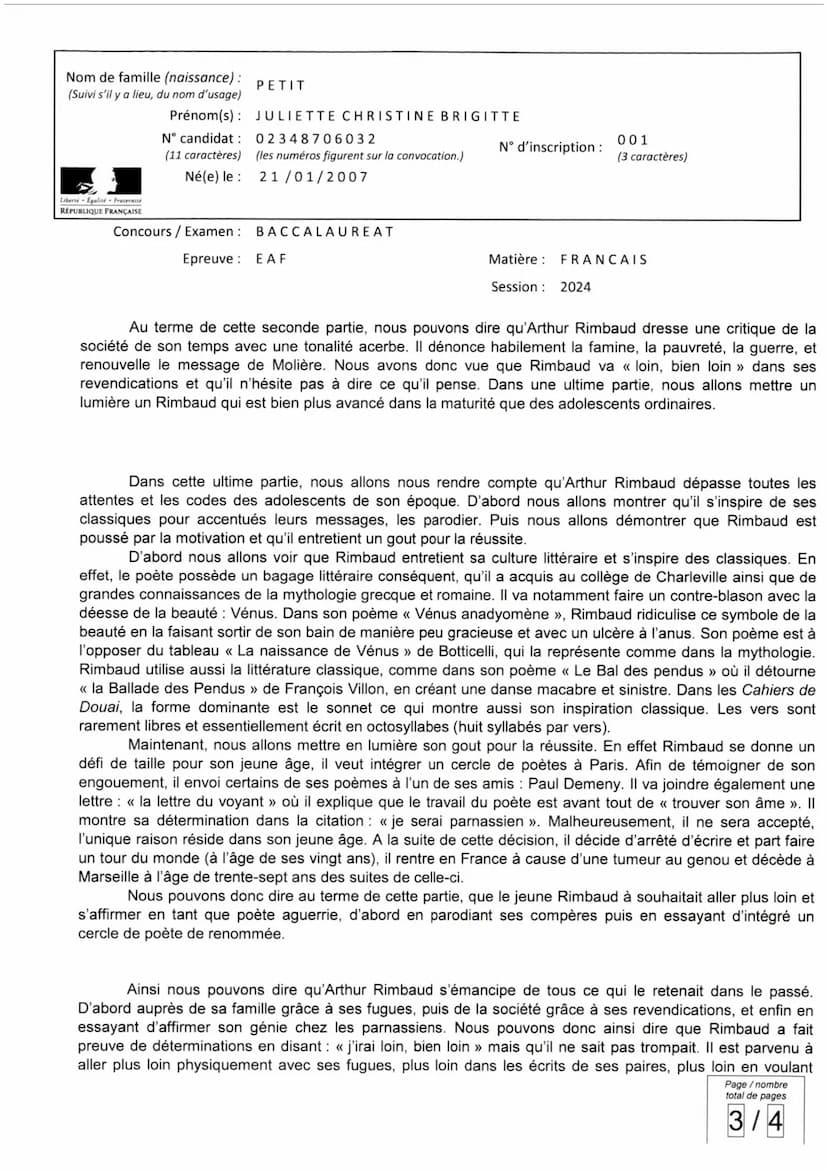 REPUBLIQUE FRANÇAISE
Série
Session
Epreuve
Sujet
MINISTÈRE
DE L'EDUCATION
NATIONALE
Nom de famille (naissance, usage)
Prénom(s)
N° Candidat
