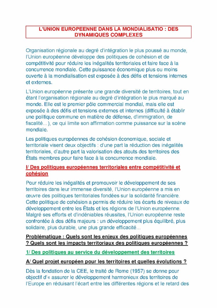 Know L’Union européenne dans la mondialisation : des dynamiques complexes thumbnail