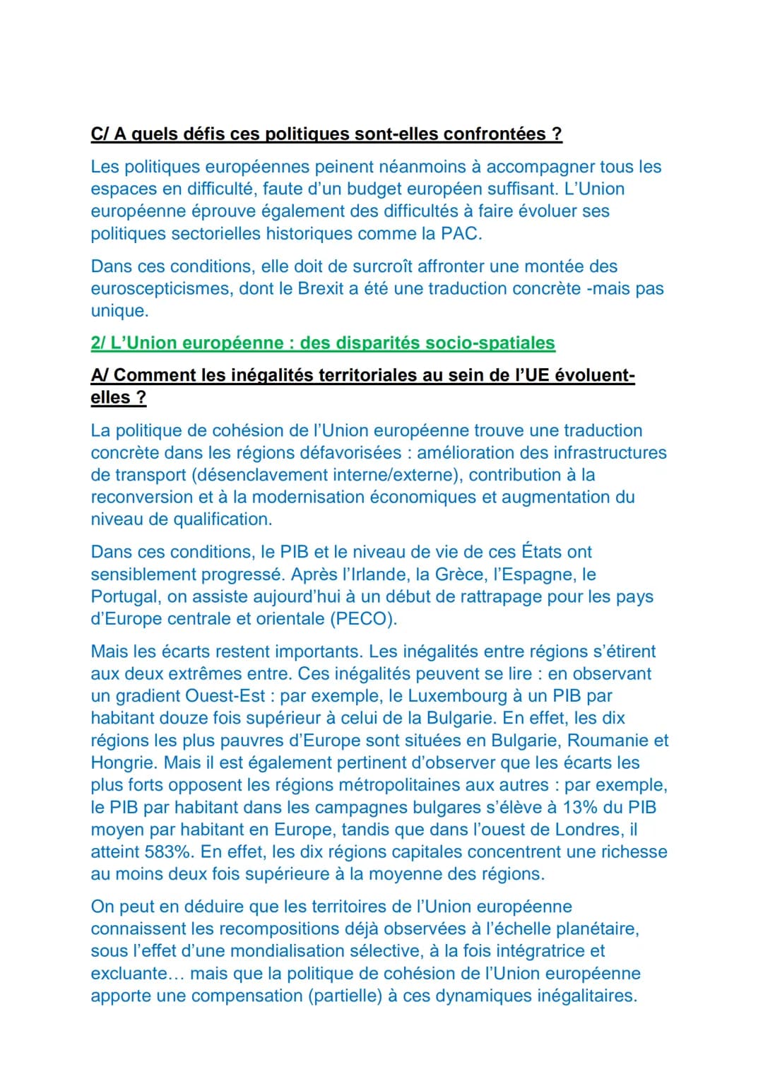 L'UNION EUROPEENNE DANS LA MONDIALISATIO : DES
DYNAMIQUES COMPLEXES
Organisation régionale au degré d'intégration le plus poussé au monde,
l
