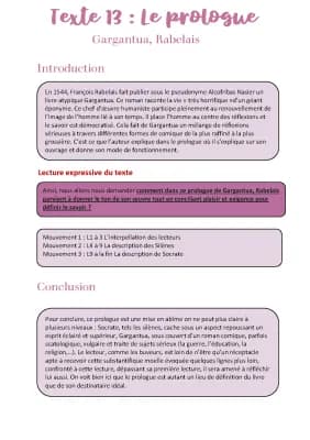 Know Lecture linéaire Prologue Gargantua thumbnail