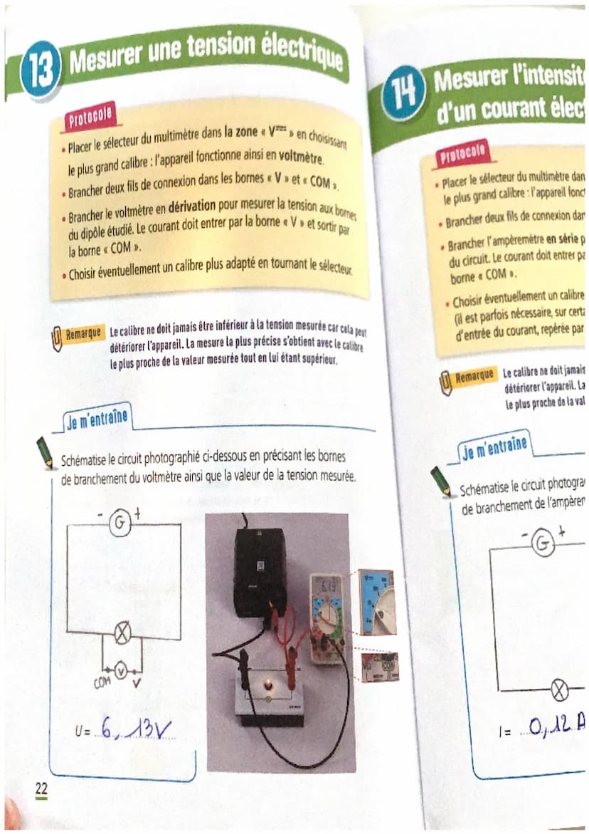 PHYSIQUE-CHIMIE
Intensité et Tension électrique
1-Rappel
Pile :
- 1
Fils de connexion : OU
Générateur:
•| Lampe:
- ouvert
Interruptein forme