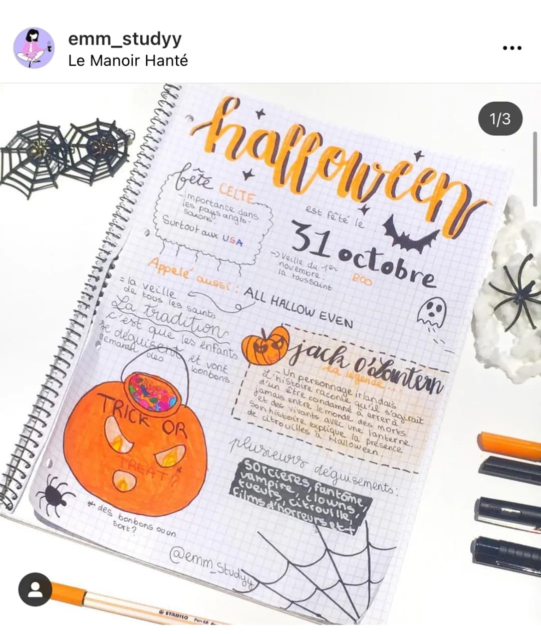 147
CCCCCA
J●
emm_studyy
Le Manoir Hanté
fête CELTE
importante dans
les pays anglo-
Saxons
Surtout aux USA
Egy
ME
Appele aussi: ALL HALLOW E