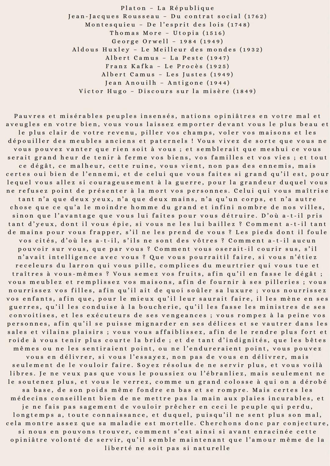 Étienne de La Boétie, Discours de
la servitude volontaire, 1549,
COMMENT LA BOÉT chapitre 4 - IL LA SOUMISSION
VOLONTAIRE DU PEUPLE AU TYRAN