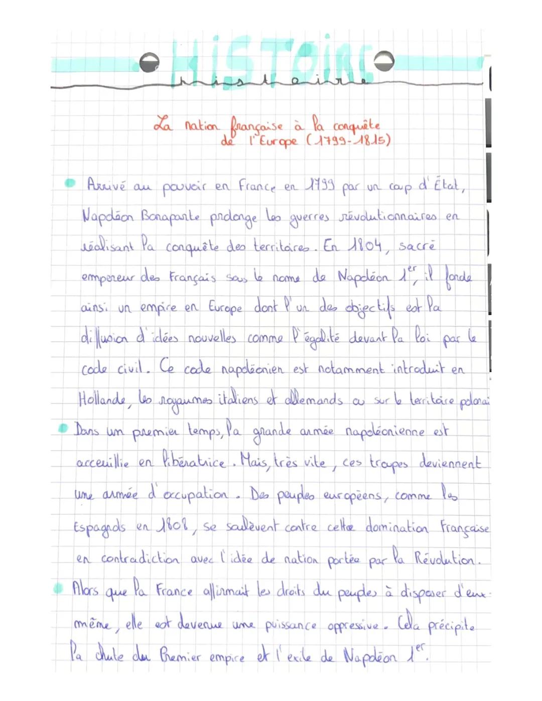 La nation Française à la conquête de l’Europe (1799-1815)